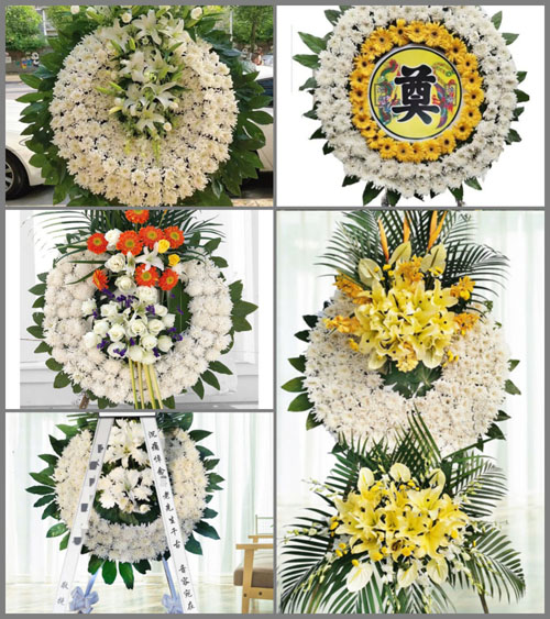 山东青岛黄岛区大场镇前进村花圈速递